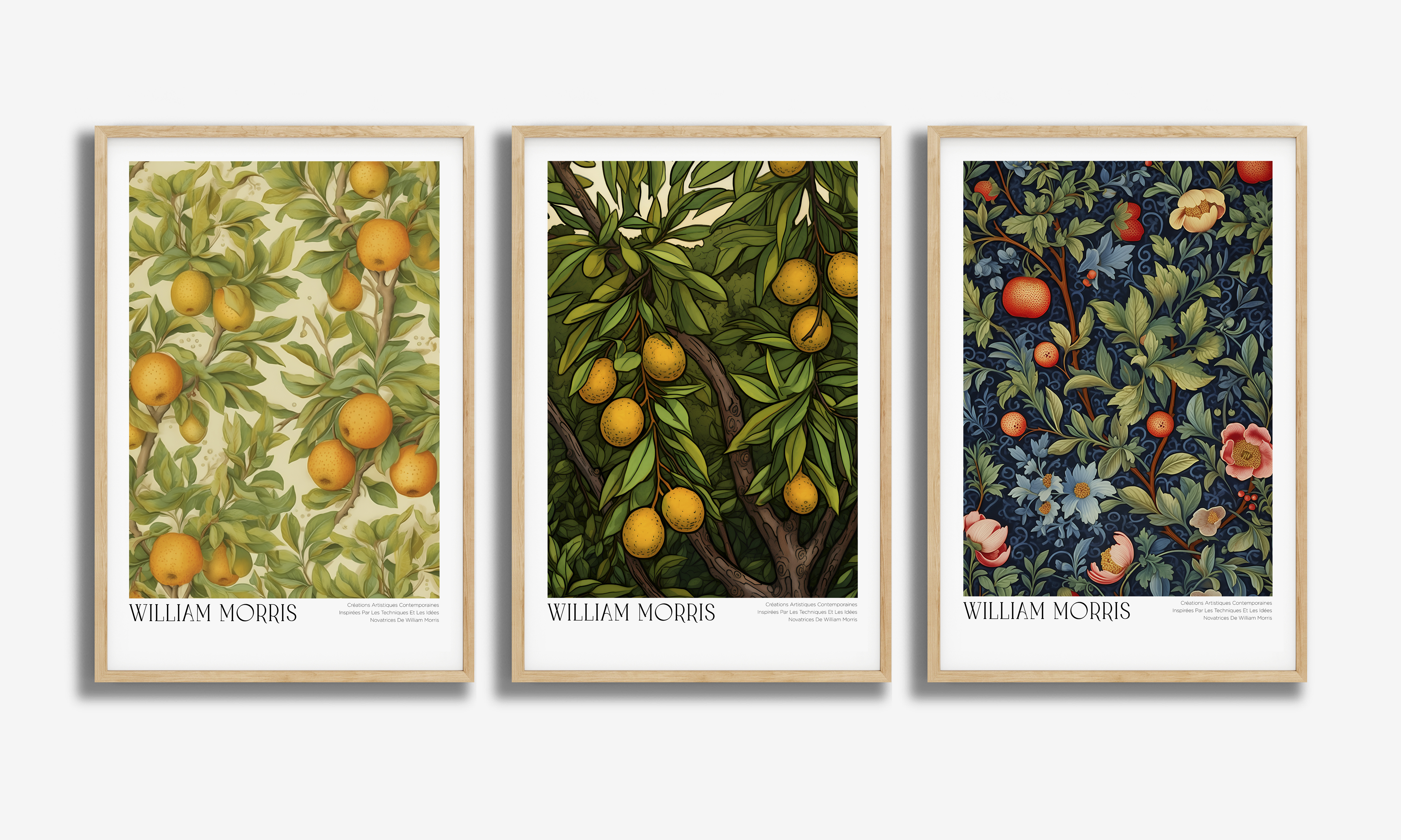 William Morris Fruitposter - Set van 3