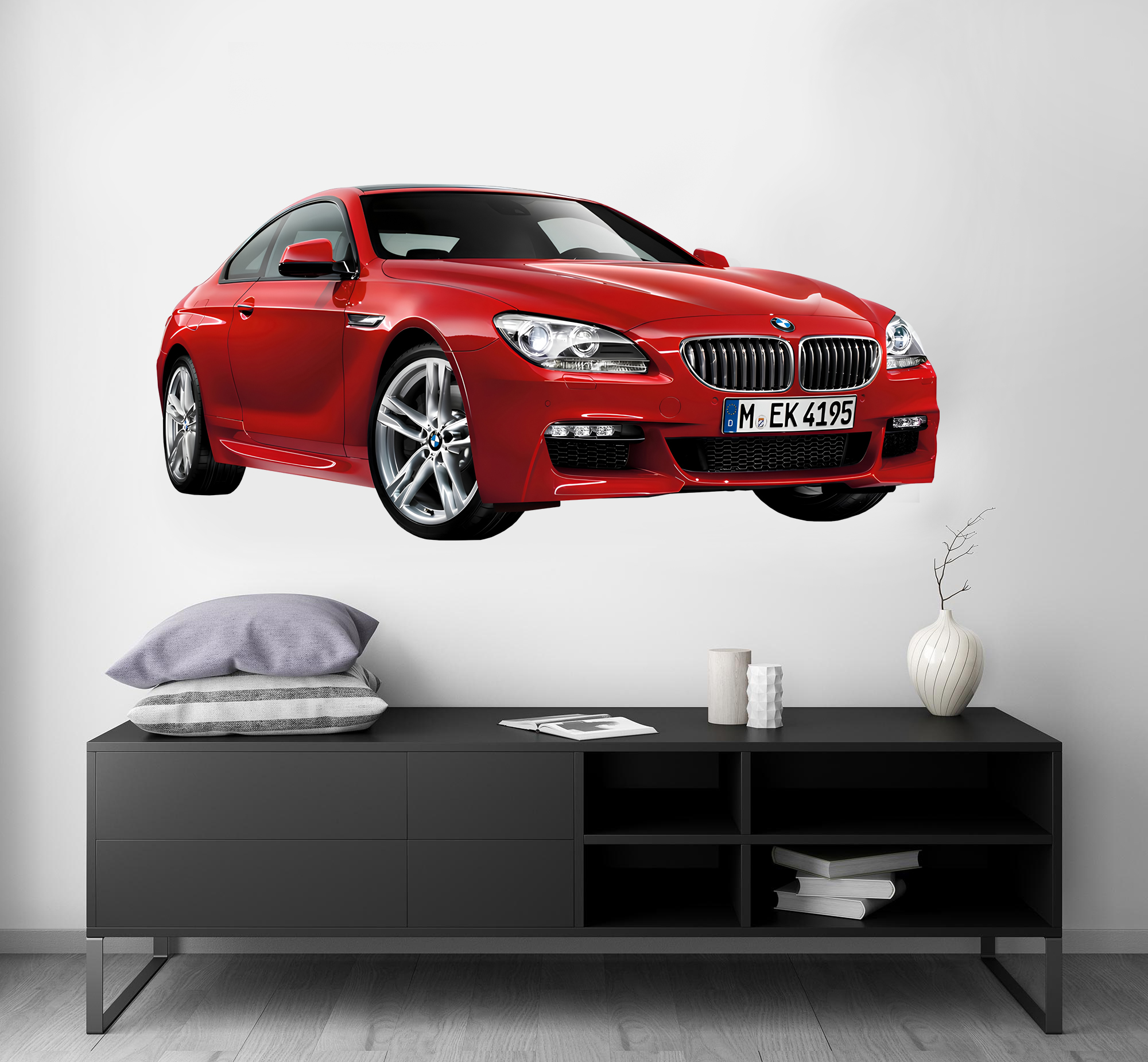 Muursticker - BMW / Rood