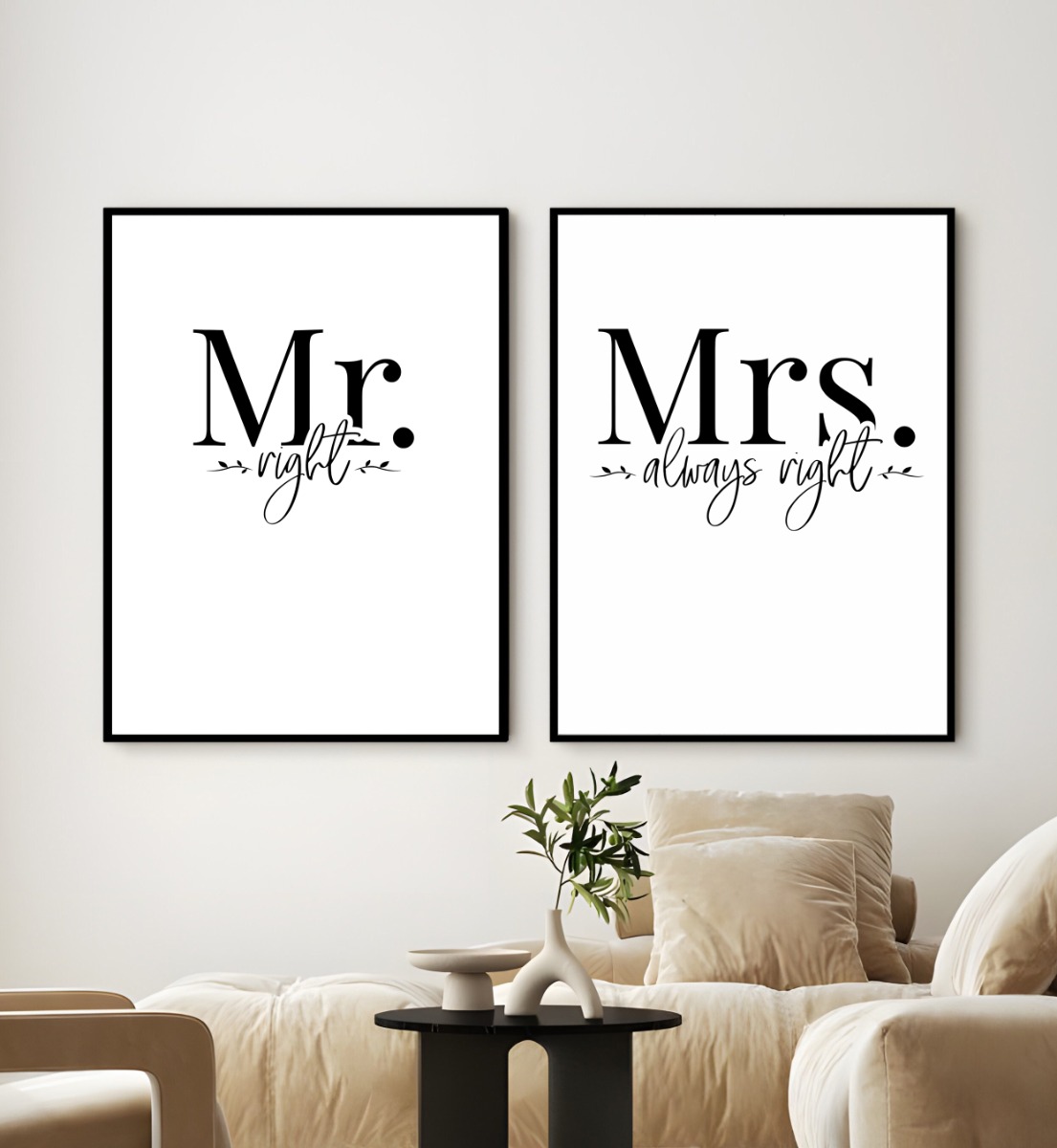 Affiche - Mr & Mrs Always right / Set van 2