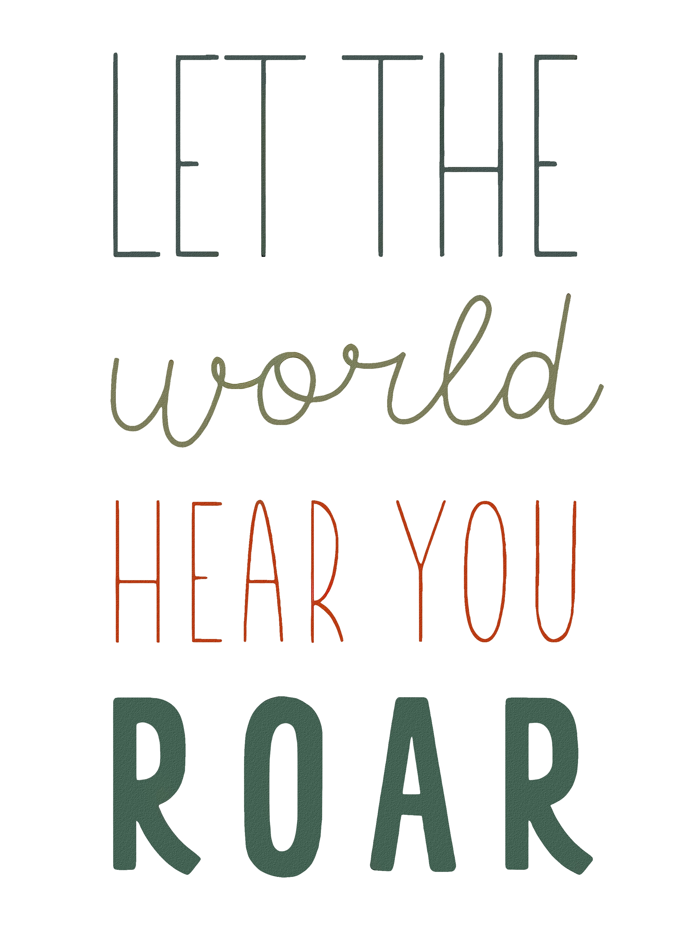 Poster - Let the World Hear you ROAR / Dinosaurus