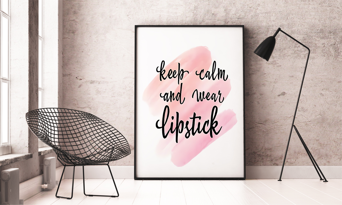 Poster - Keep calm and wear lipstick