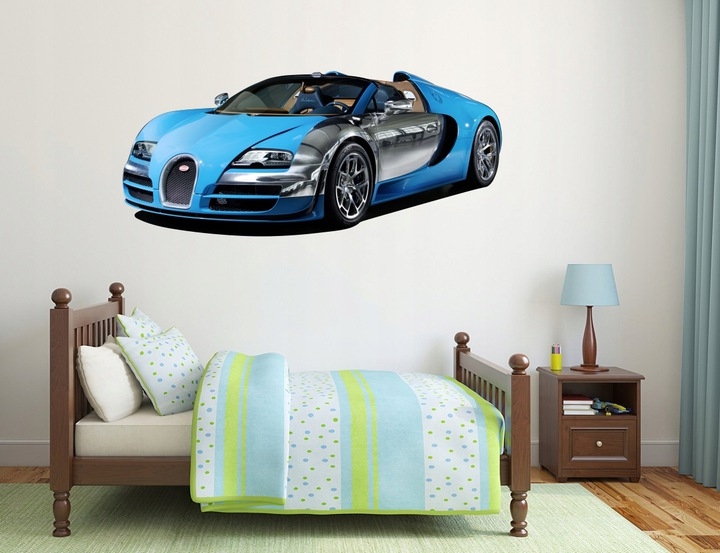 Muursticker - Bugatti Veyron / Blauw