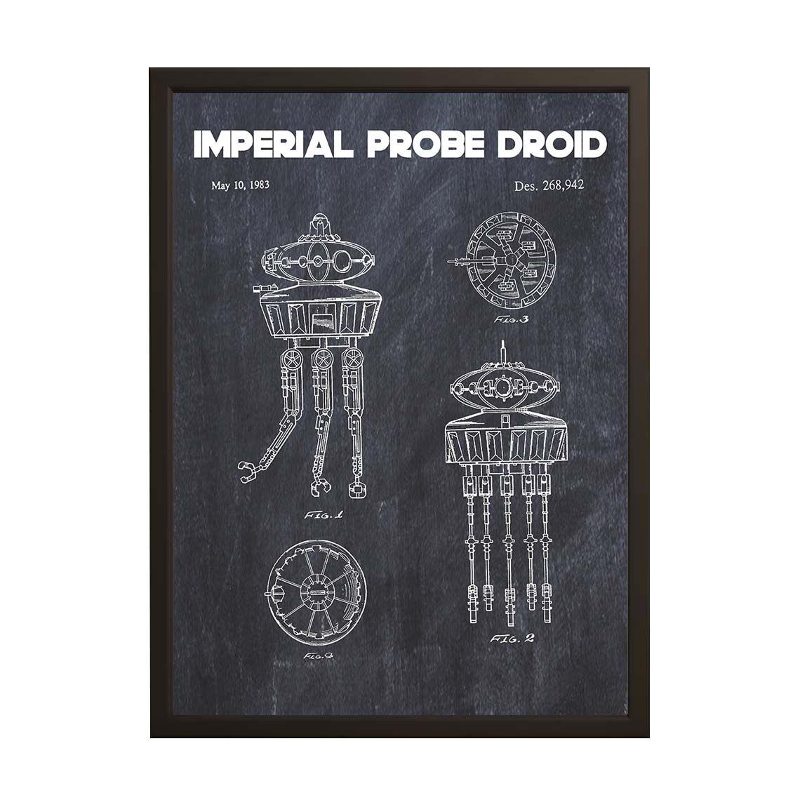 Octrooitekening Poster - Imperial Probe Droid