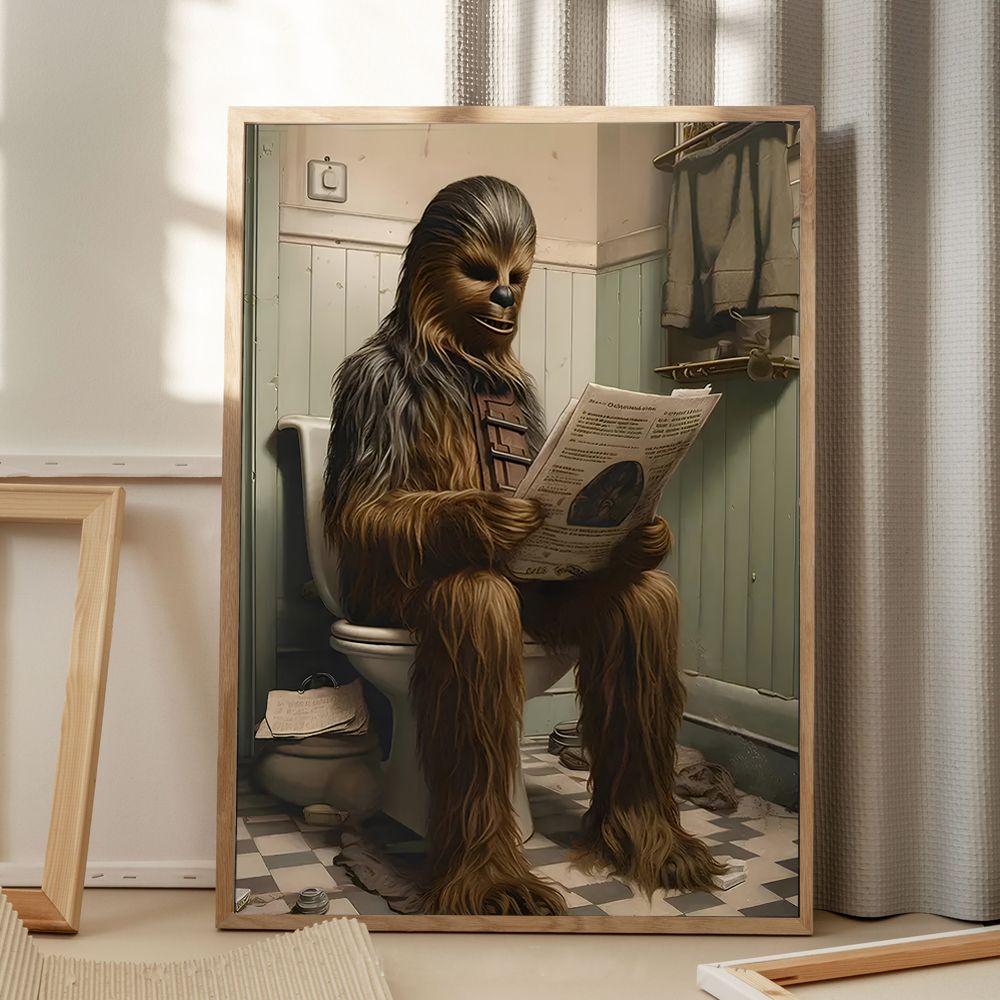 Chewbacca leest krant Poster