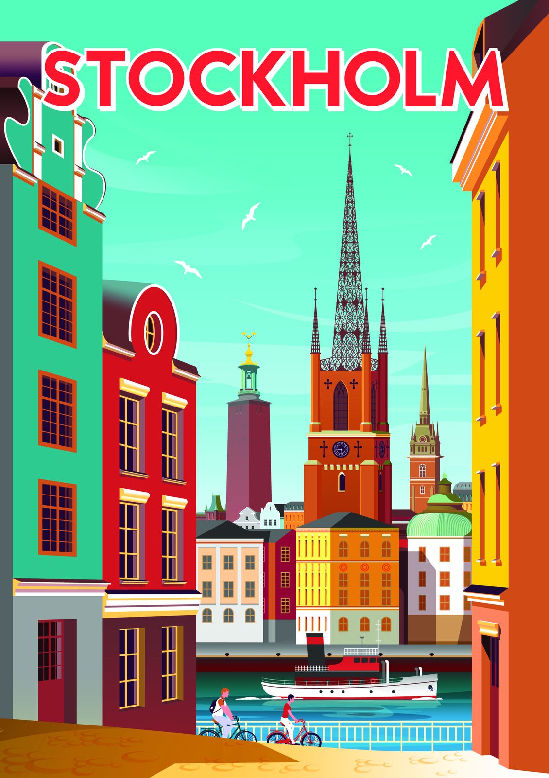 Stockholm Stadsgezicht Poster