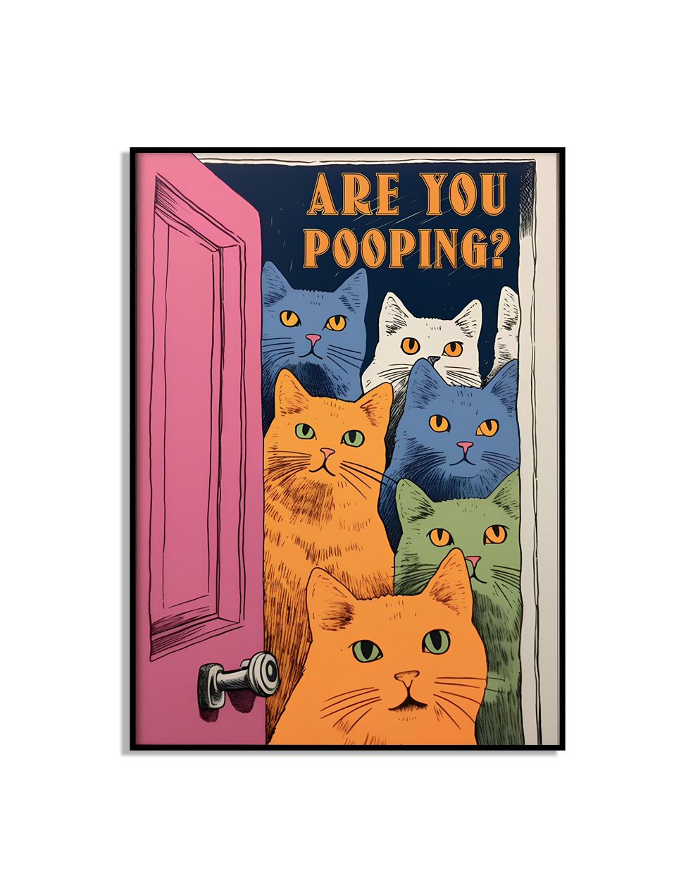 Kattenillustratie Grappige Poster