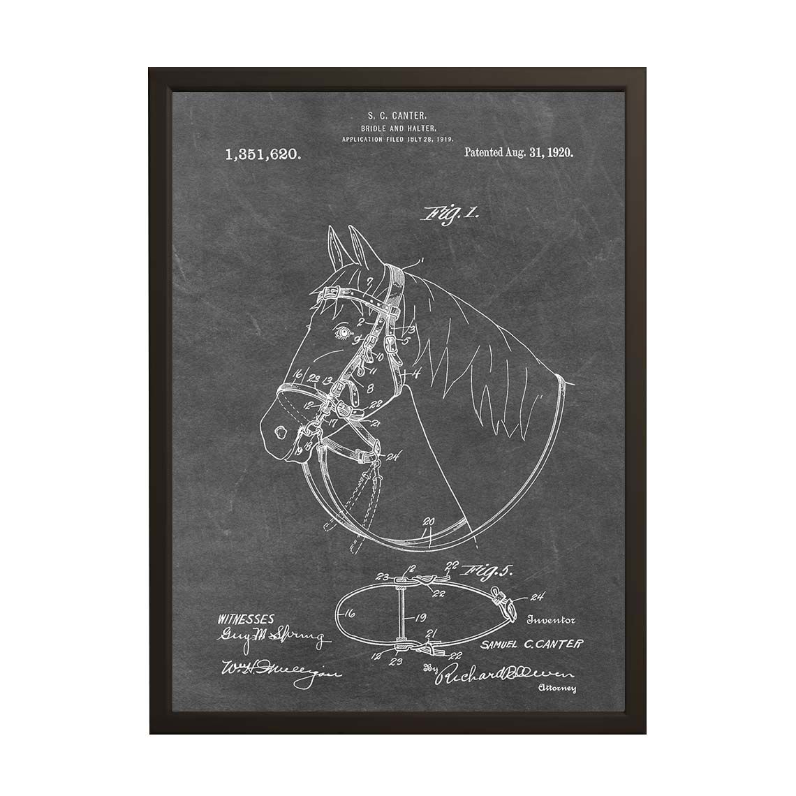 Patenenttekening Poster - Paardenbit