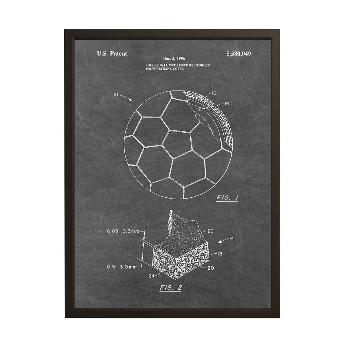 Patenttekening Poster - Voetbal