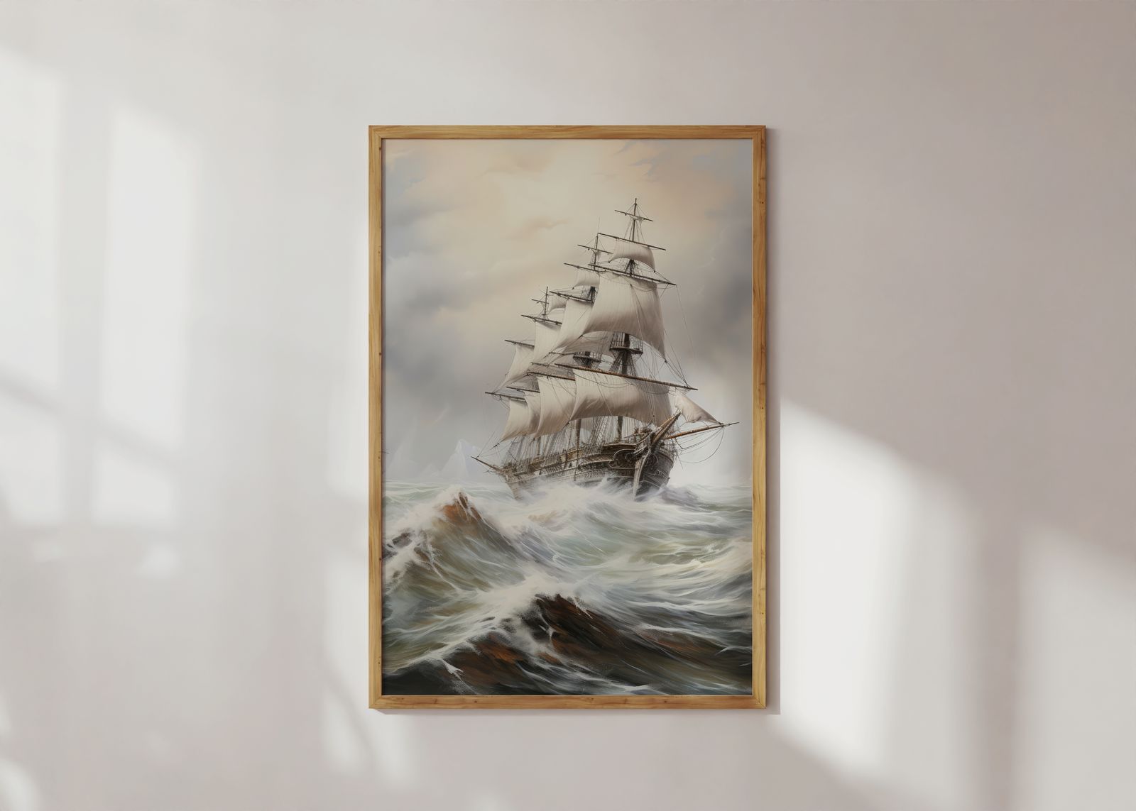 Poster - Zeilschip in Storm